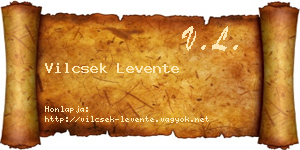 Vilcsek Levente névjegykártya